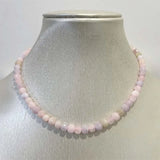 6MM Rubellite Morganite Necklace Square Faceted Pink Red Stone