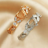 6MM Heart Prong Bezel Ring Setting
