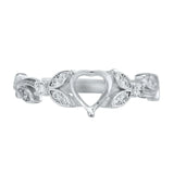 6MM Heart Prong Bezel Ring Setting