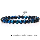 Tiger Eye Bracelet for Men Women Natural Stone Bangle