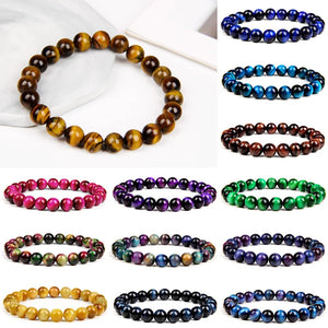 Tiger Eye Bracelet for Men Women Natural Stone Bangle