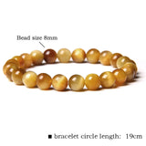 Tiger Eye Bracelet for Men Women Natural Stone Bangle