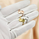 Heart Bezel Ring Setting Solid 925 Sterling Silver DIY Adjustable Ring