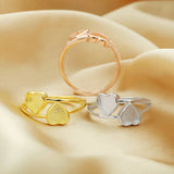 Heart Bezel Ring Setting, 925 Sterling Silver Rose Plated DIY Ring