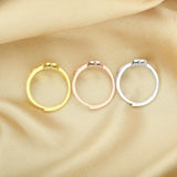 Heart Bezel Ring Setting, 925 Sterling Silver Rose Plated DIY Ring