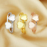 Heart Bezel Ring Setting, 925 Sterling Silver Rose Plated DIY Ring