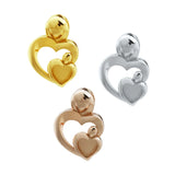 Heart Pendant Breast Milk Resin Keepsake Charm Solid 925 Sterling Silver
