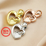 Heart Pendant Breast Milk Resin Keepsake Charm Solid 925 Sterling Silver