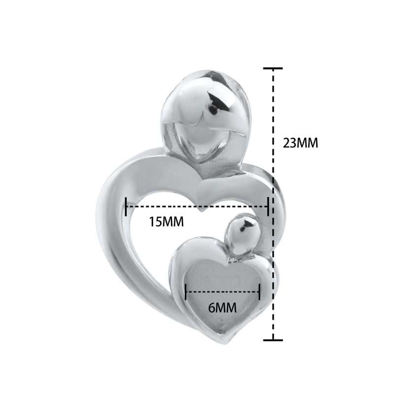 Heart Pendant Breast Milk Resin Keepsake Charm Solid 925 Sterling Silver