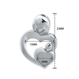 Heart Pendant Breast Milk Resin Keepsake Charm Solid 925 Sterling Silver