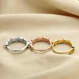 6MM Breast Milk Resin Heart Ring Settings Stackable 925 Sterling Silver