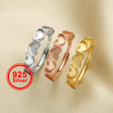 6MM Breast Milk Resin Heart Ring Settings Stackable 925 Sterling Silver