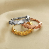 6MM Breast Milk Resin Heart Ring Settings Stackable 925 Sterling Silver