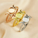 Breast Milk Resin Bezel Ring 925 Silver DIY Adjustable Ring