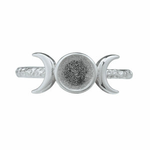 Breast Milk Resin Bezel Ring 925 Silver DIY Adjustable Ring