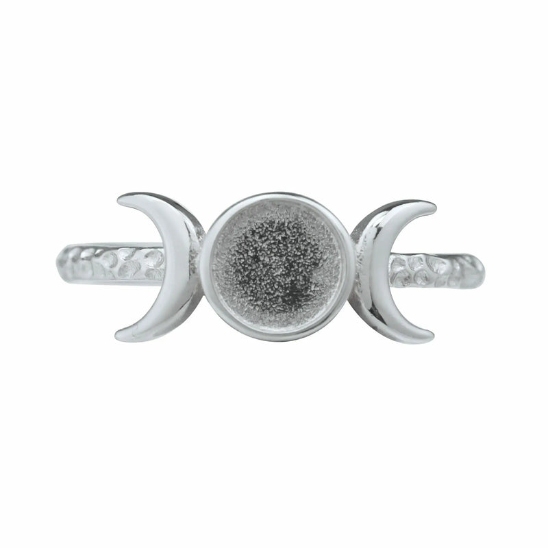 Breast Milk Resin Bezel Ring 925 Silver DIY Adjustable Ring