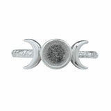 Breast Milk Resin Bezel Ring 925 Silver DIY Adjustable Ring