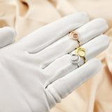 Breast Milk Resin Bezel Ring Setting 925 Silver Rose Plated