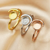 Breast Milk Resin Bezel Ring Setting 925 Silver Rose Plated