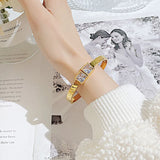 6MM CZ Bridal Bracelet Stainless Steel Wedding Jewelry