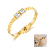 6MM CZ Bridal Bracelet Stainless Steel Wedding Jewelry