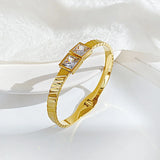 6MM CZ Bridal Bracelet Stainless Steel Wedding Jewelry