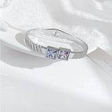 6MM CZ Bridal Bracelet Stainless Steel Wedding Jewelry