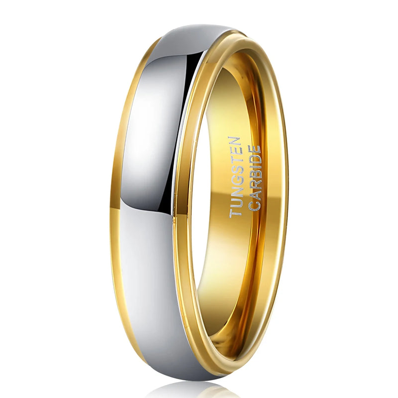 6MM Tungsten Carbide Wedding Band Durable Anniversary Jewelry