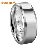 6MM Tungsten Carbide Wedding Band Ring Polished Beveled Comfort Fit
