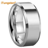 6MM Tungsten Carbide Wedding Band Ring Polished Beveled Comfort Fit