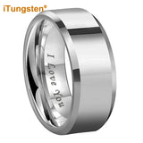 6MM Tungsten Carbide Wedding Band Ring Polished Beveled Comfort Fit