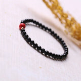 6MM Natural Agate Beads Cinnabar Cuff Bracelet