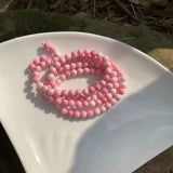 6MM Natural Pink Shell Bead Bracelet Strand Bracelet Women Necklace
