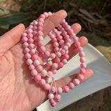 6MM Natural Pink Shell Bead Bracelet Strand Bracelet Women Necklace