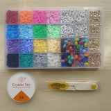 6MM Polymer Clay Beads Set Boho Flat Chip Beads For Bracelet Making