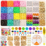 6MM Polymer Clay Beads Set Boho Flat Chip Beads For Bracelet Making