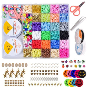 Polymer Clay Beads Set DIY Jewelry Making Boho Chips Beads for Bracelet