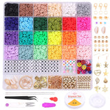Polymer Clay Beads Set DIY Jewelry Making Boho Chips Beads for Bracelet