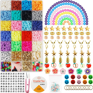 6MM Rainbow Polymer Clay Beads Set DIY Jewelry Making