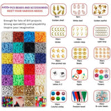 6MM Rainbow Polymer Clay Beads Set DIY Jewelry Making