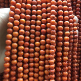 6MM Sardine Coral Gemstone Beads Orange Red Loose Stones
