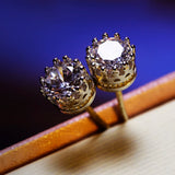 Solid 925 Silver Stud Earrings Fine Jewelry Wedding Gift