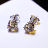Solid 925 Silver Stud Earrings Fine Jewelry Wedding Gift