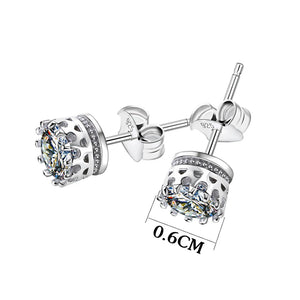 Solid 925 Silver Stud Earrings Fine Jewelry Wedding Gift
