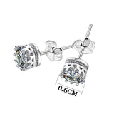 Solid 925 Silver Stud Earrings Fine Jewelry Wedding Gift