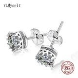 Solid 925 Silver Stud Earrings Fine Jewelry Wedding Gift
