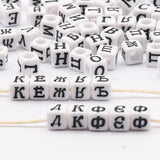 6MM Square Letter Beads Acrylic Spacer Beads for DIY Jewelry Necklace