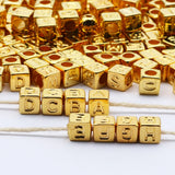 6MM Square Letter Beads Acrylic Spacer Beads for DIY Jewelry Necklace