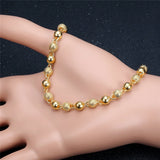 6MM Wide Beads Bracelet Chain Jewelry for Women Men