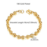 6MM Wide Beads Bracelet Chain Jewelry for Women Men